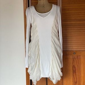 Monoreno | White Ivory 2 Piece Lagen Long Sleeve Tank | M